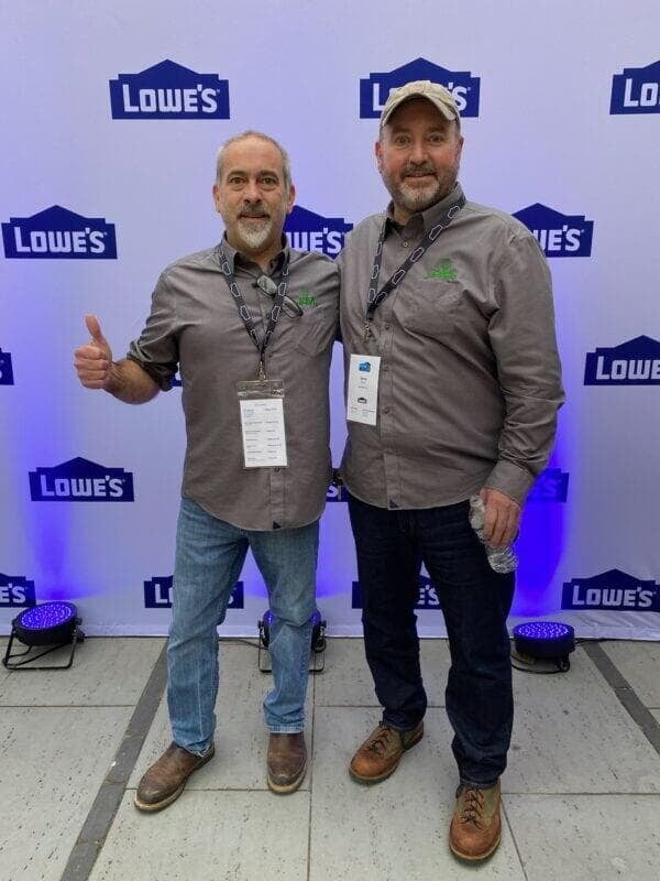 Team members at Lowe's event
